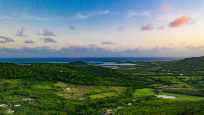 Paysage de la Martinique le panorama