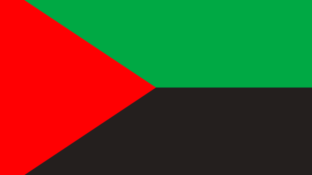 drapeau rouge vert noir